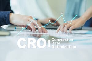 Conversion rate optimization, CRO concept and lead generation.